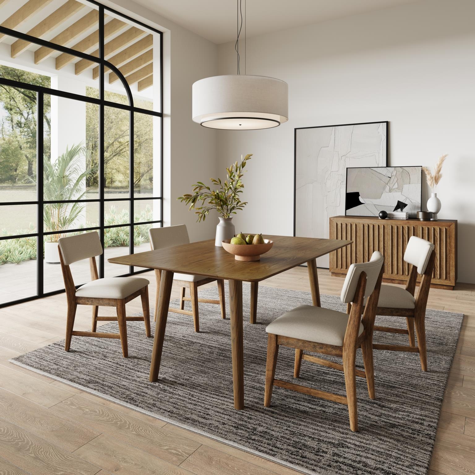 Jofran Ellington Bowie Harvest Table- Chestnut