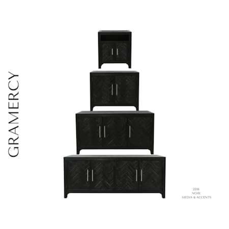 3 Door Accent Cabinet
