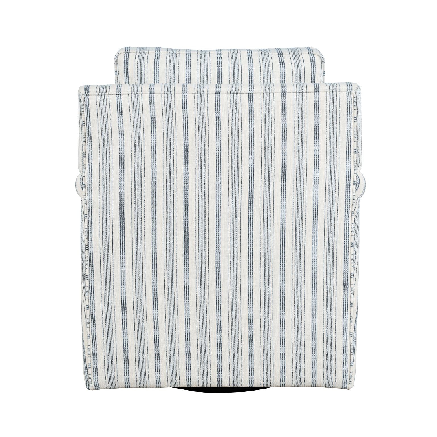 Carter Swivel Chair - Blue Stripe