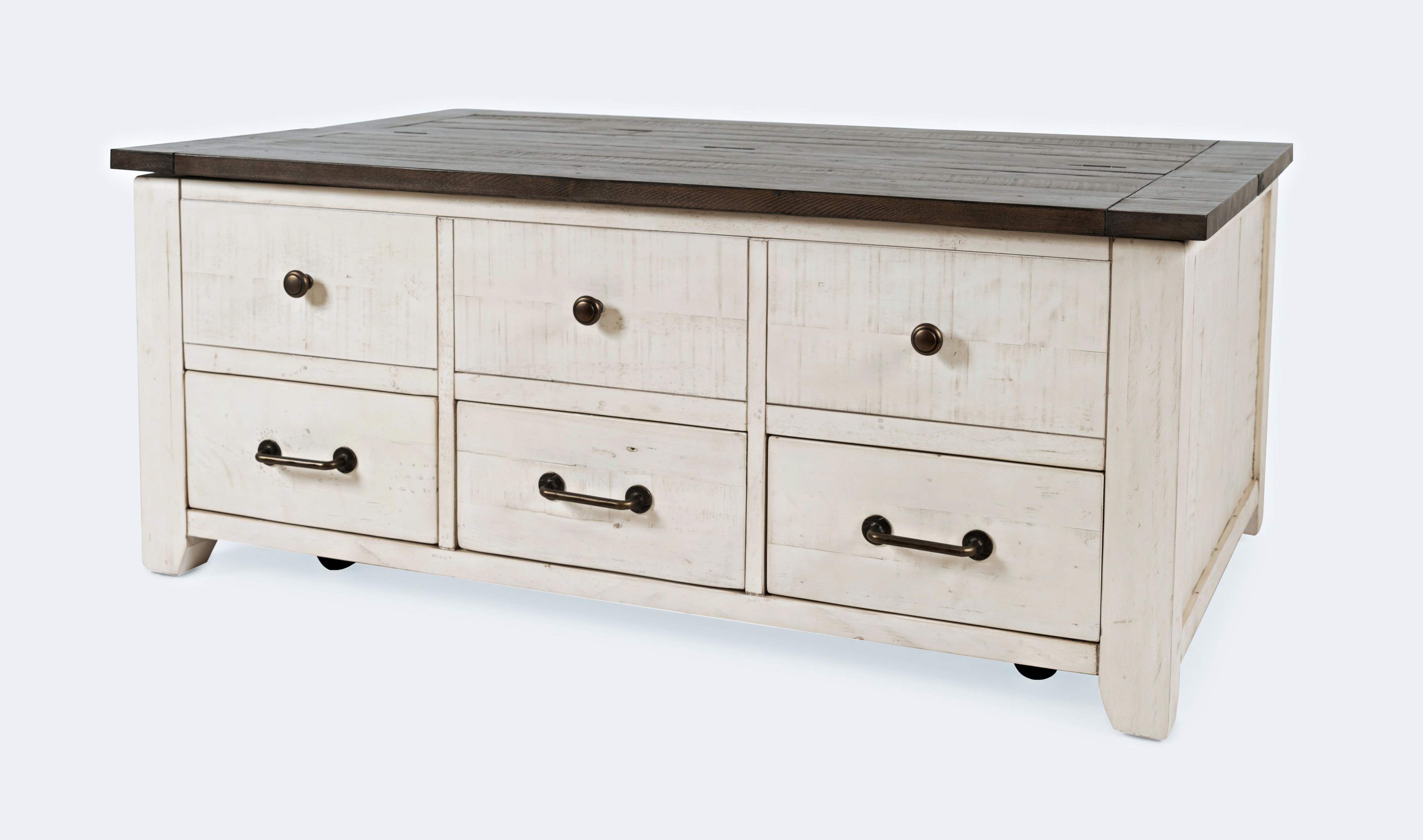 Jofran Madison County Lift Lid Cocktail Table-Vintage White