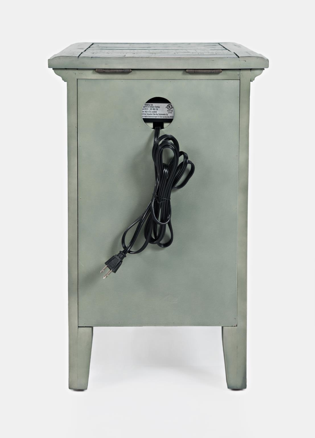 Jofran Rustic Shores Power Chairside Table