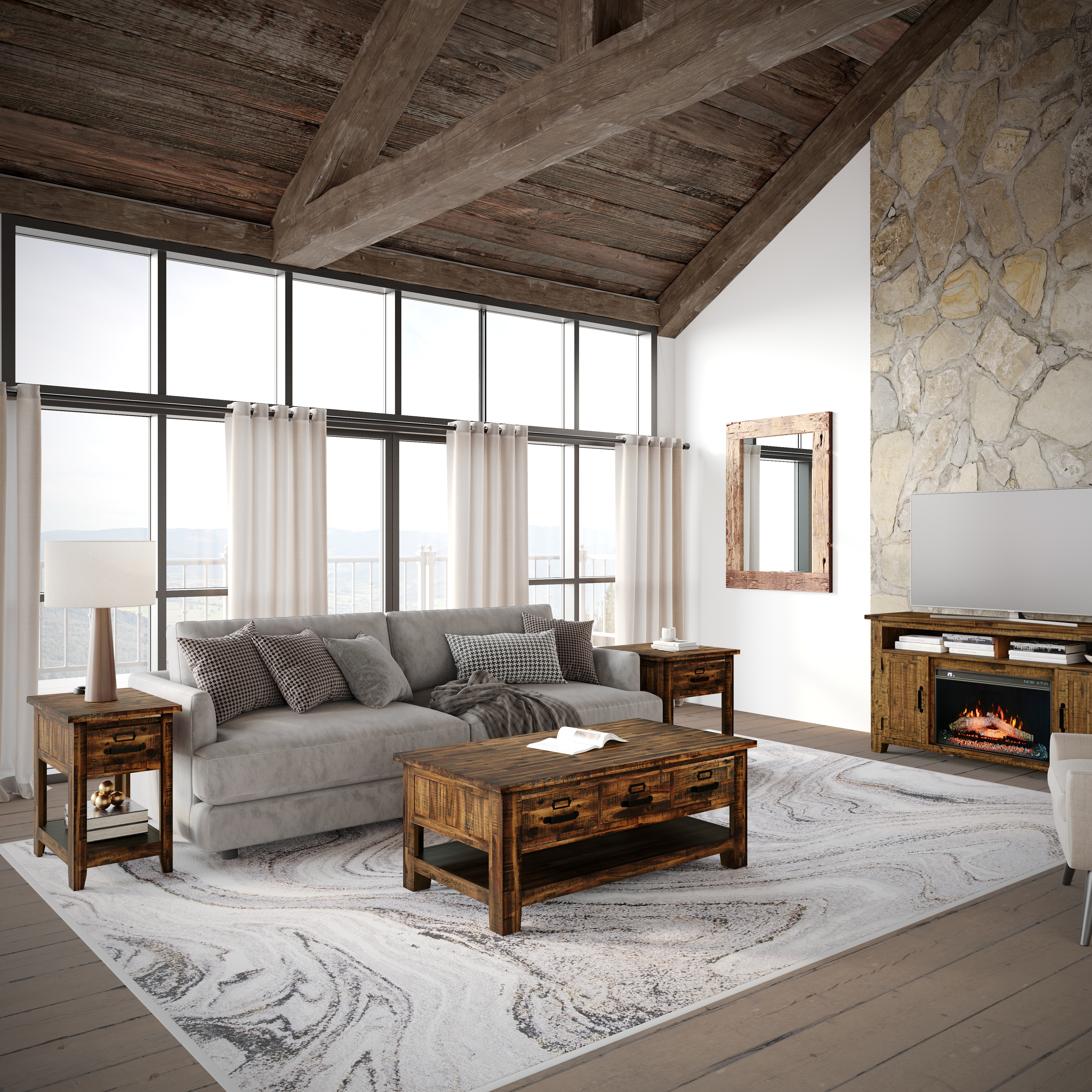 One Drawer Chairside Table