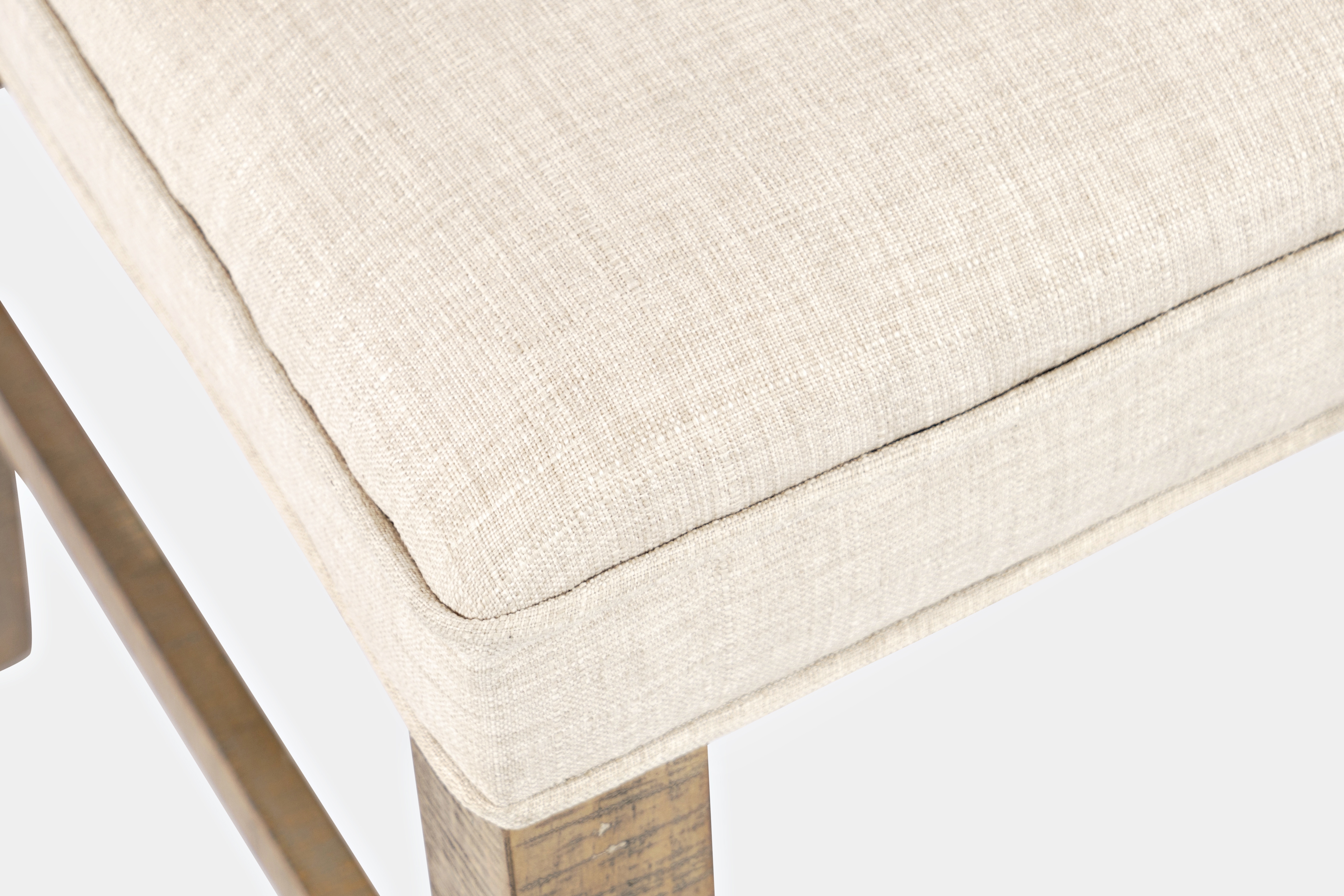 Jofran Carlyle Crossing Upholstered Stool