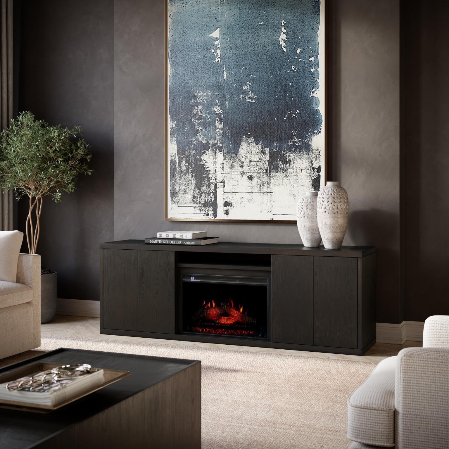 Jofran Laurel Creek 4-Door Fireplace