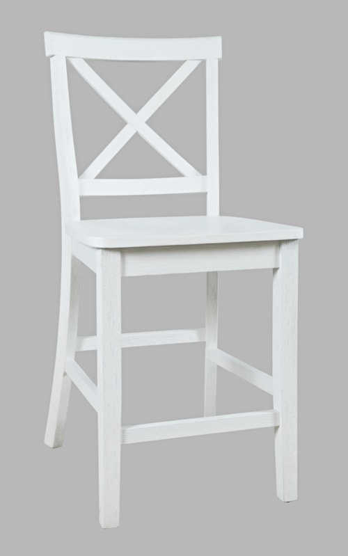 Coastal X Back Counter Stool