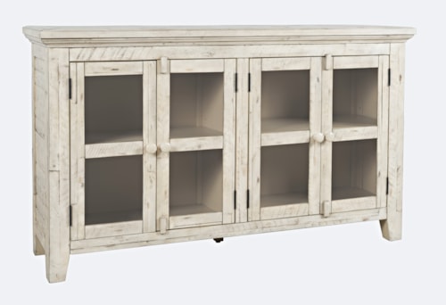 Rustic 4 Door Low Cabinet