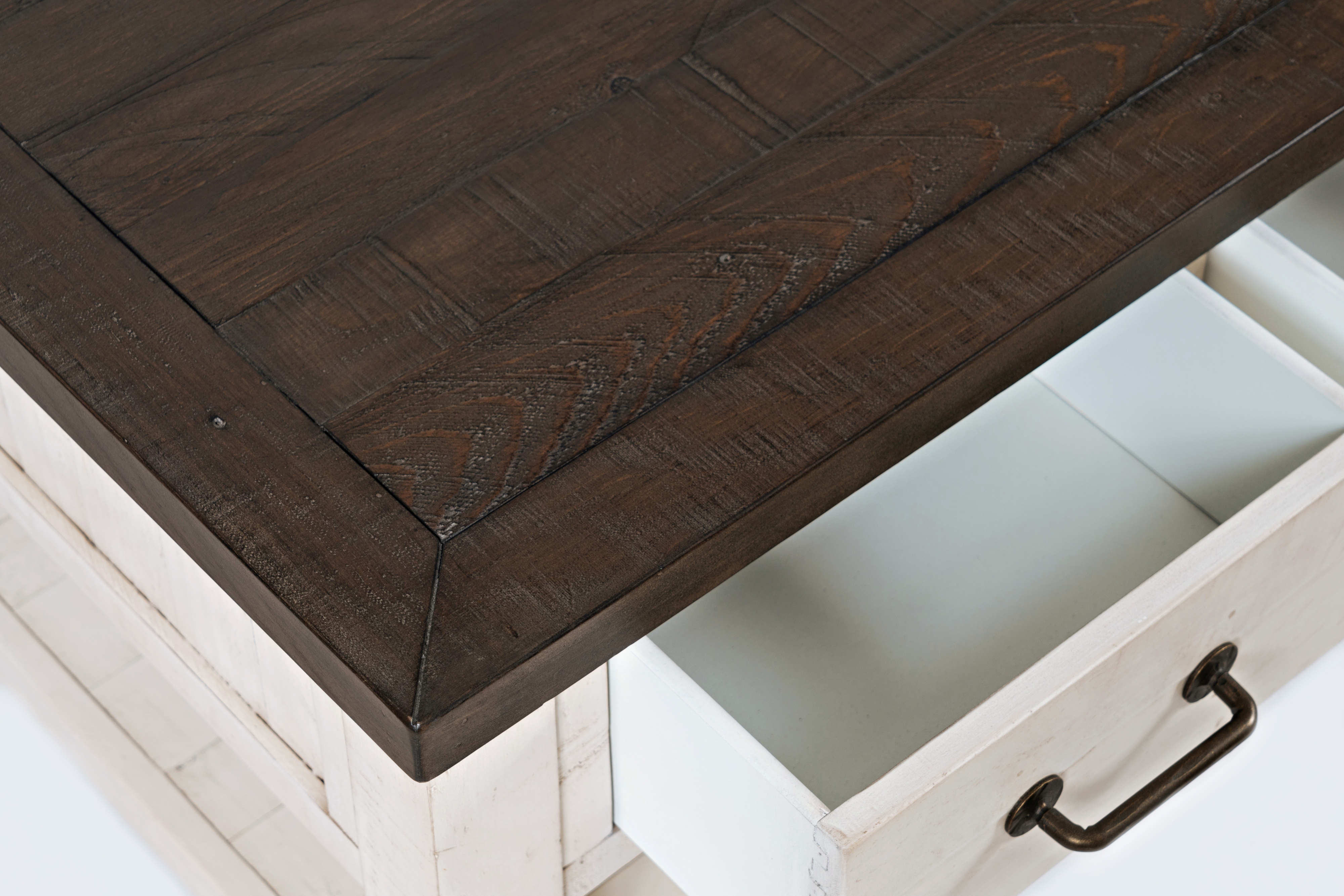 3 Drawer Cocktail Table-Vintage White