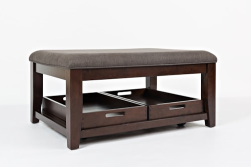 Twin Cities Transitional Ottoman Cocktail Table