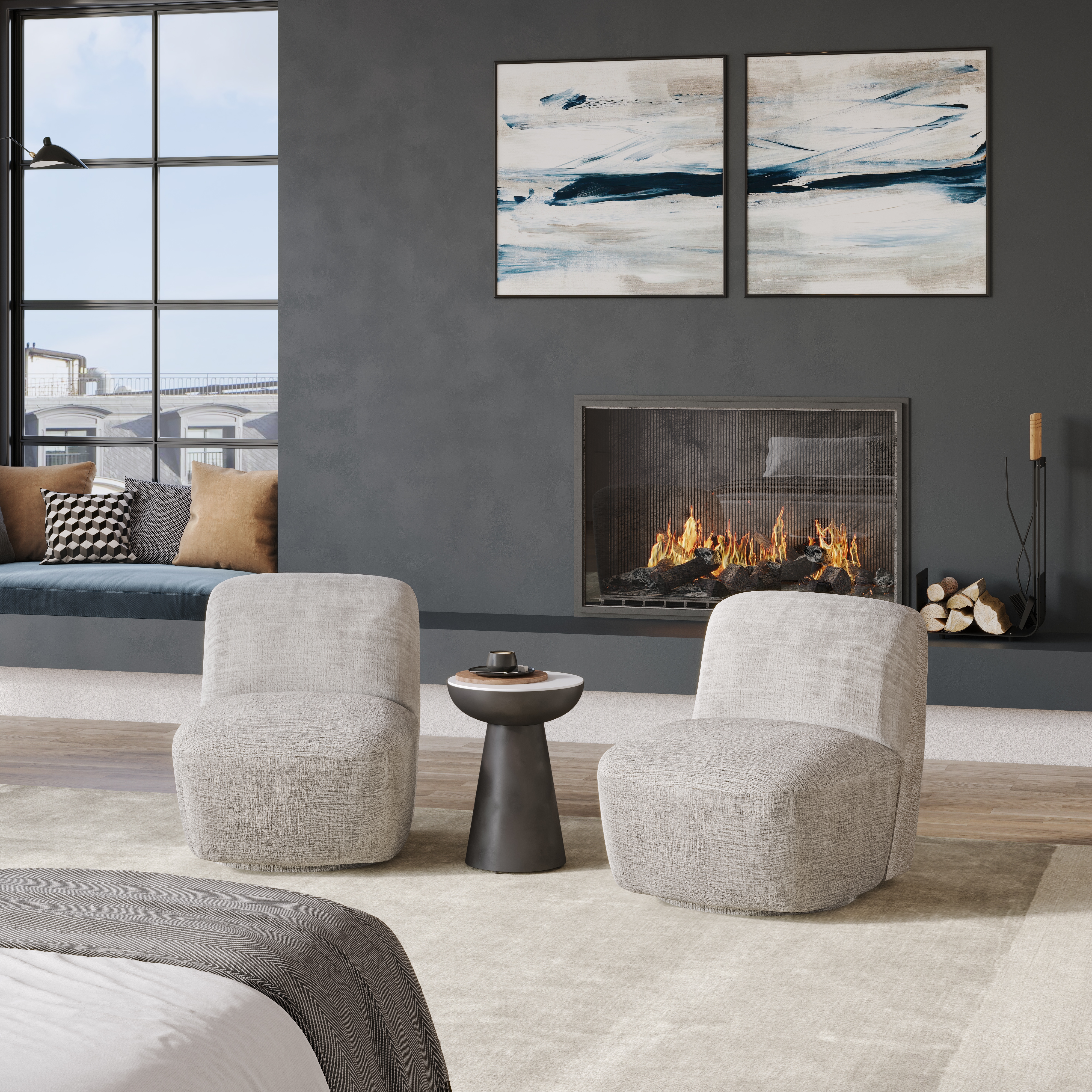 Jofran Josie Swivel Accent Chair