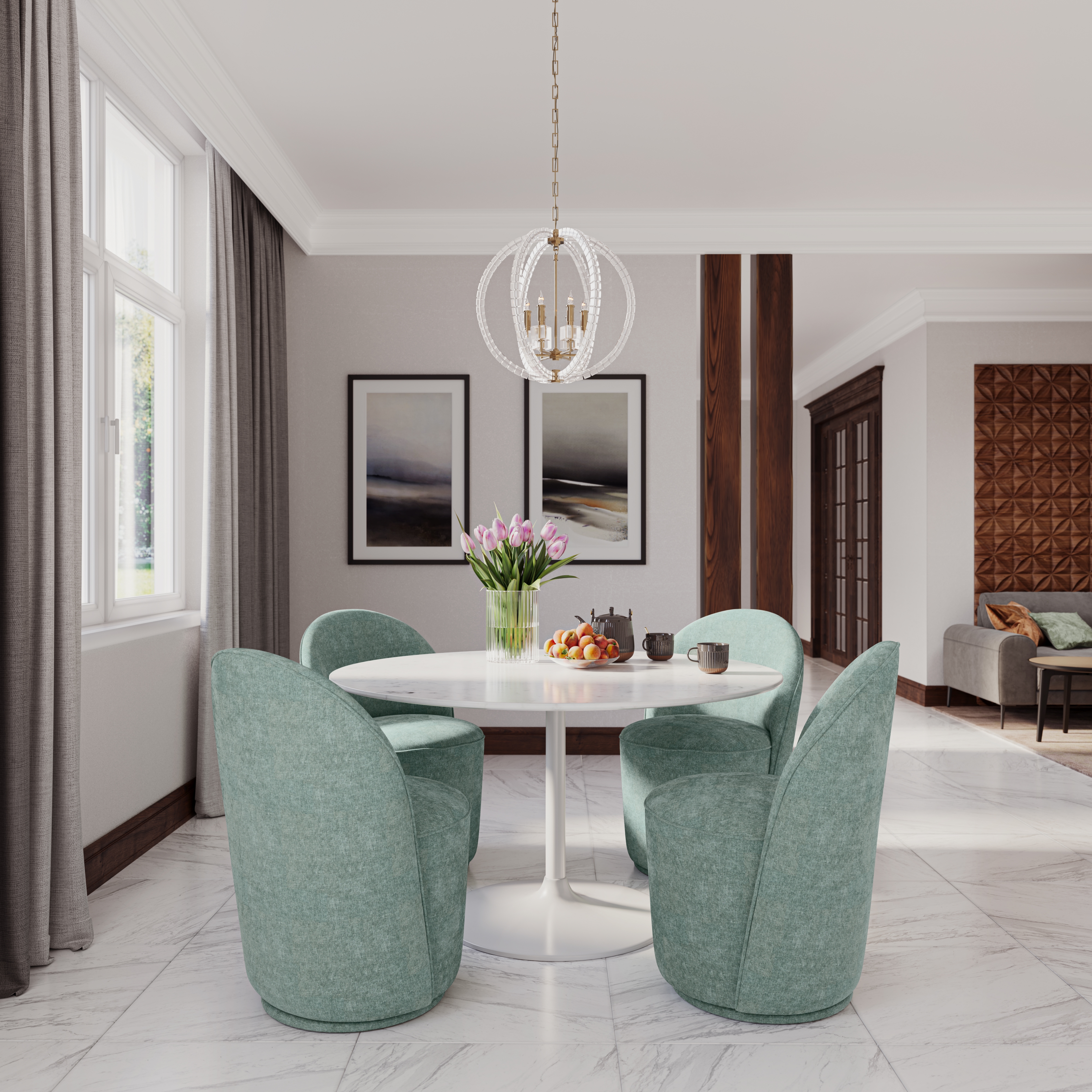 Jofran Urban Archive Swivel Dining Chair