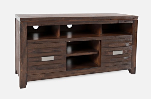 Contemporary 7-Shelf Console with Wire Management