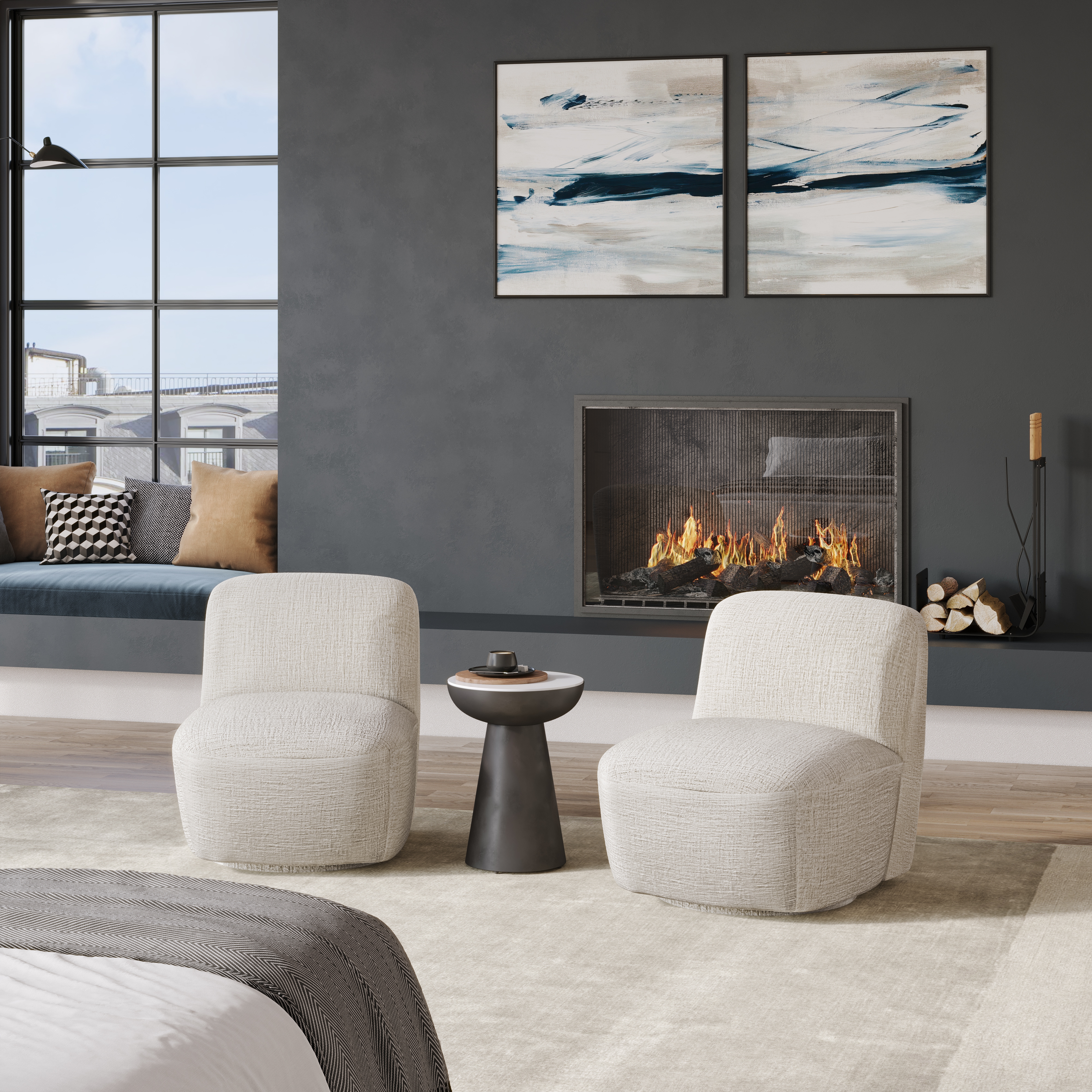 Jofran Josie Swivel Accent Chair