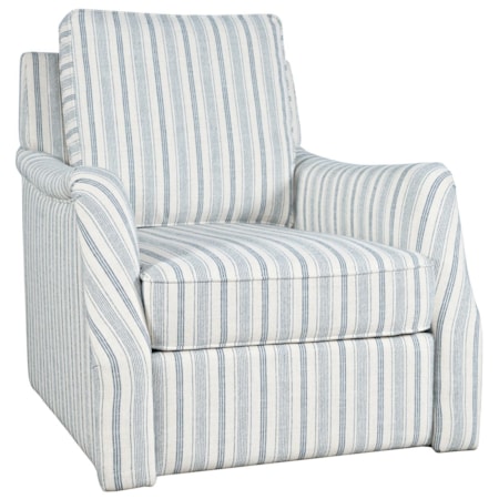 Carter Swivel Chair - Blue Stripe