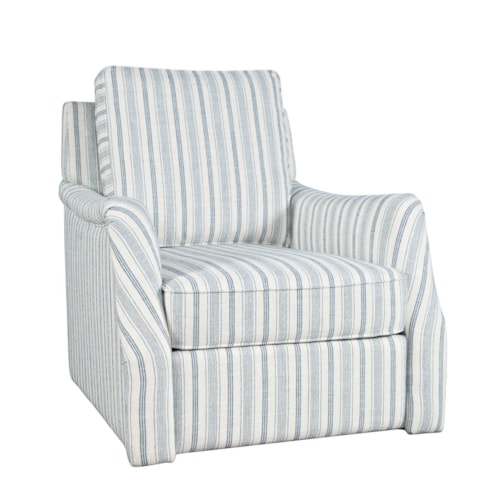 Carter Swivel Chair - Blue Stripe