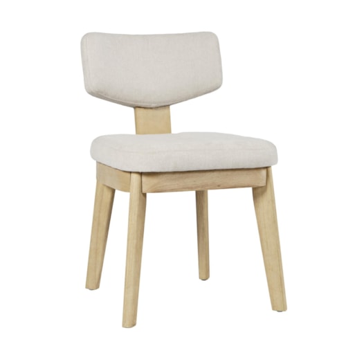 Contemporary Dining Chair with Upholstered Back