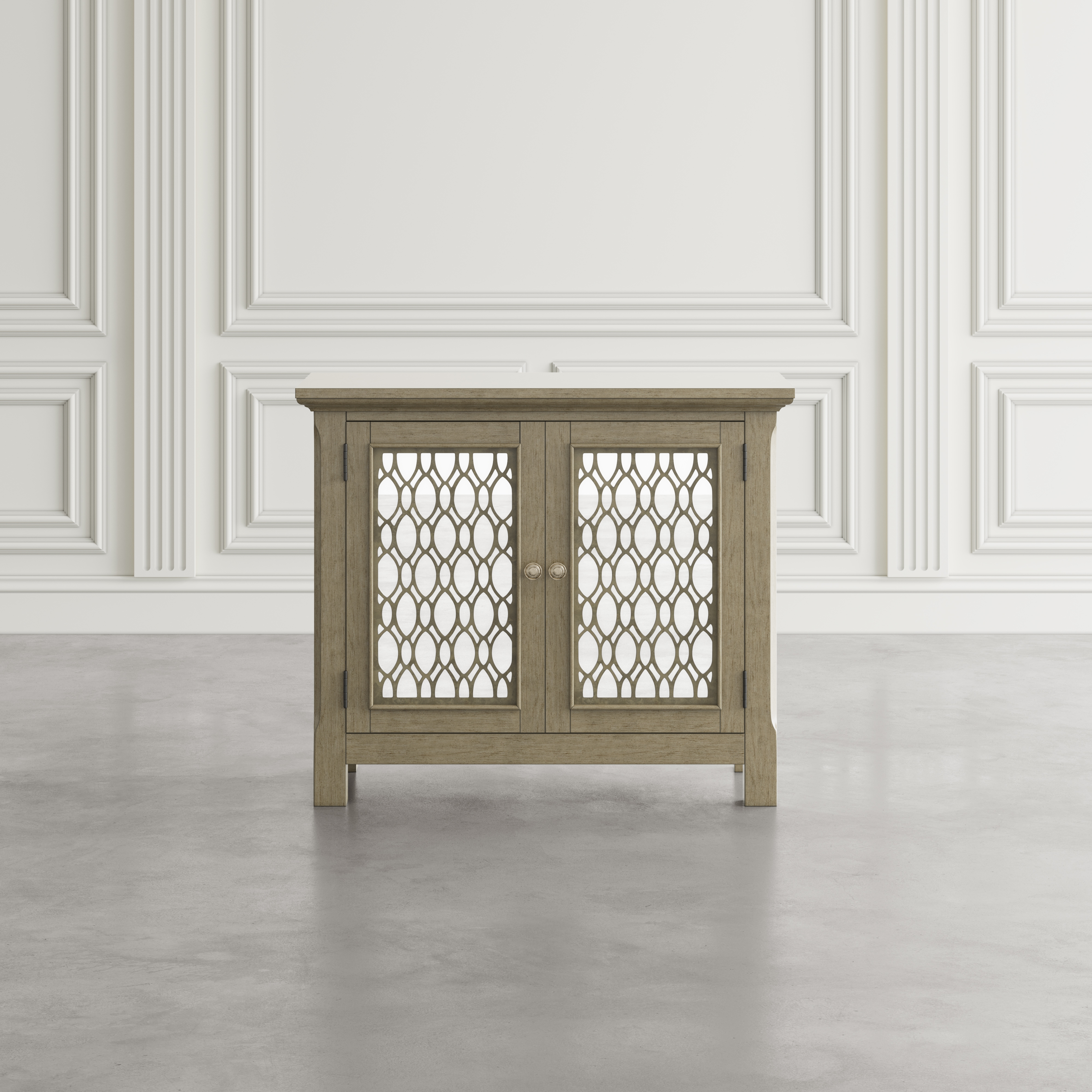 Jofran Isabella 38" Mirrored Accent Cabinet