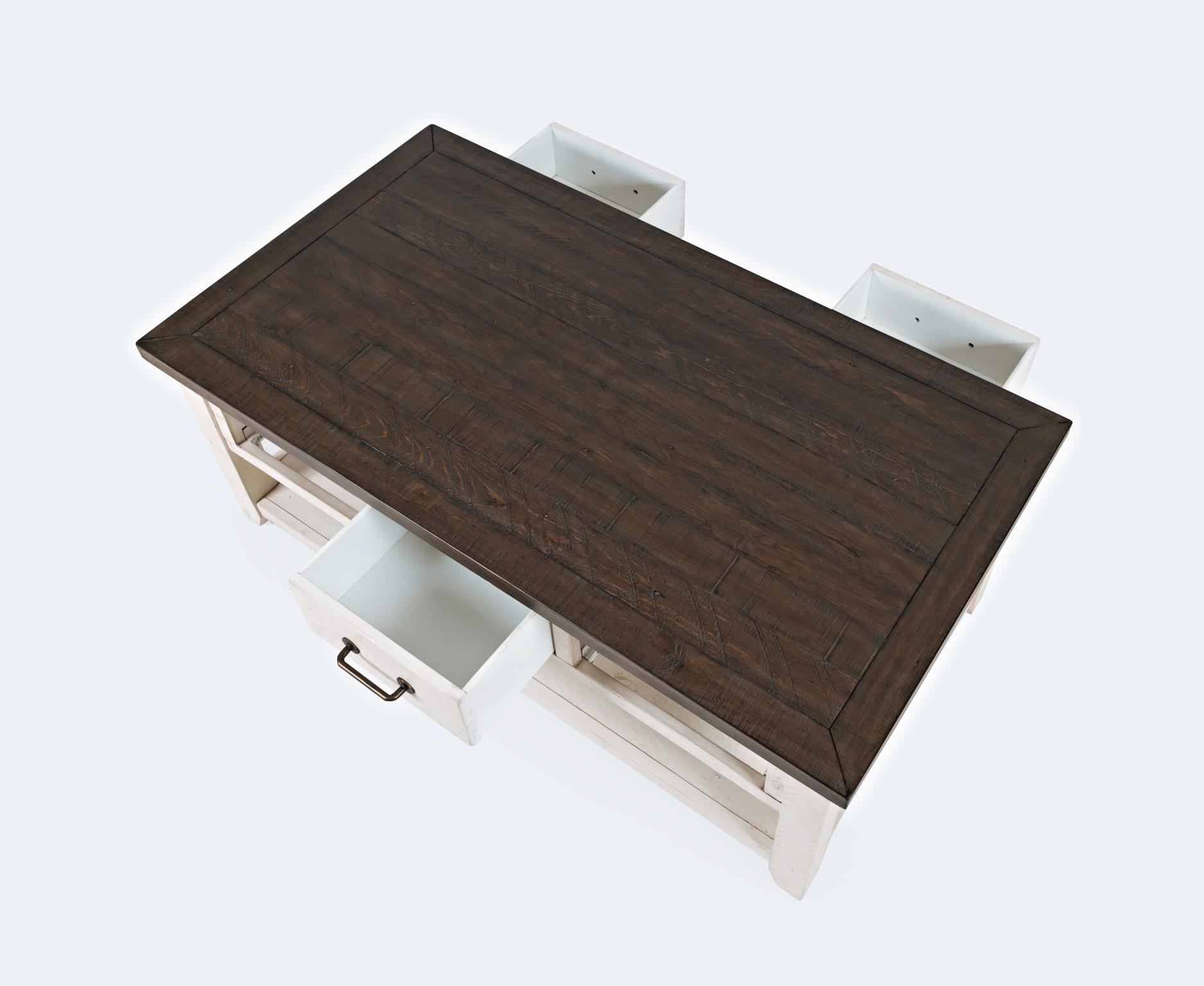 3 Drawer Cocktail Table-Vintage White