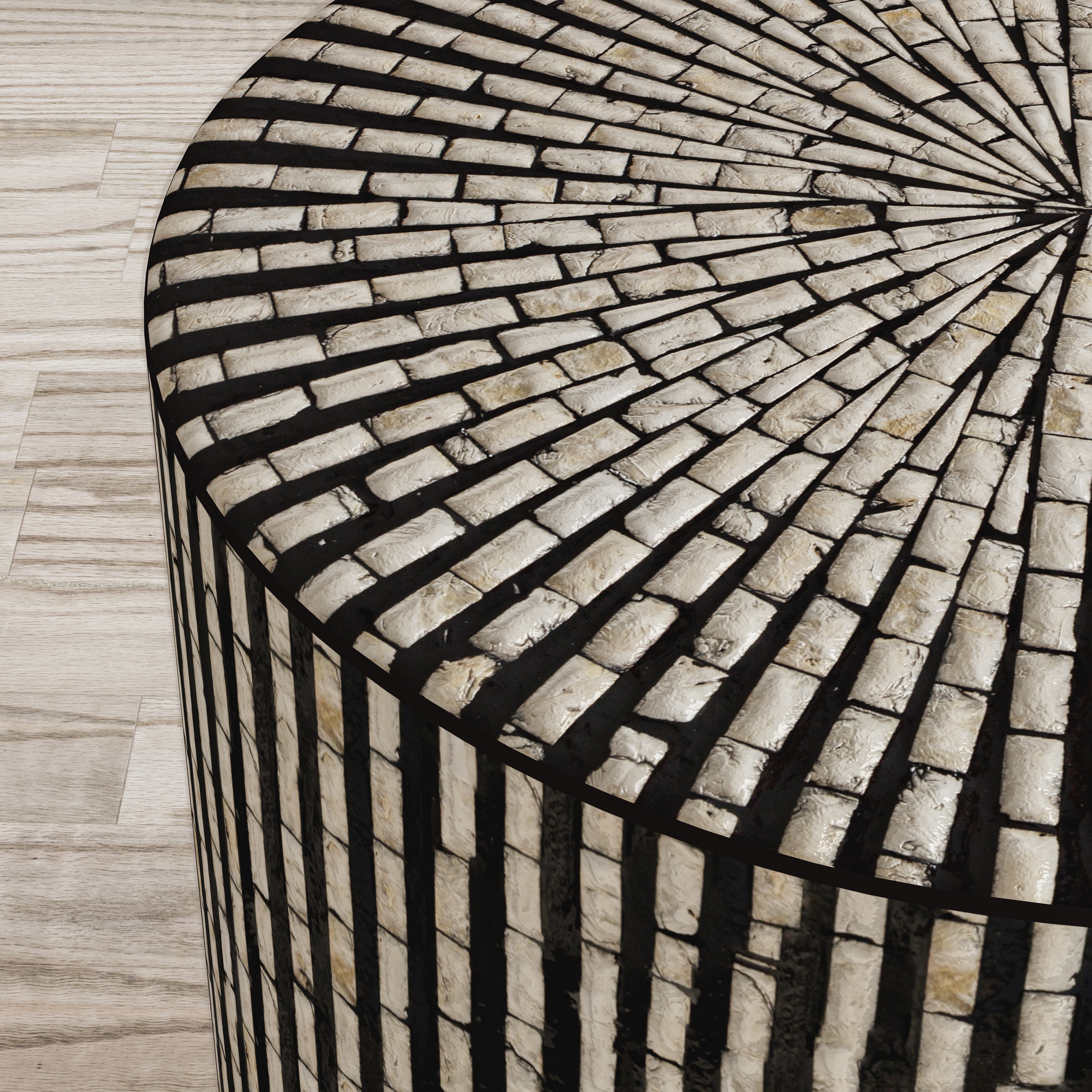 Jofran Global Archive Round Capiz Accent Table