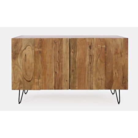 Sideboard with 4 Live Edge Doors