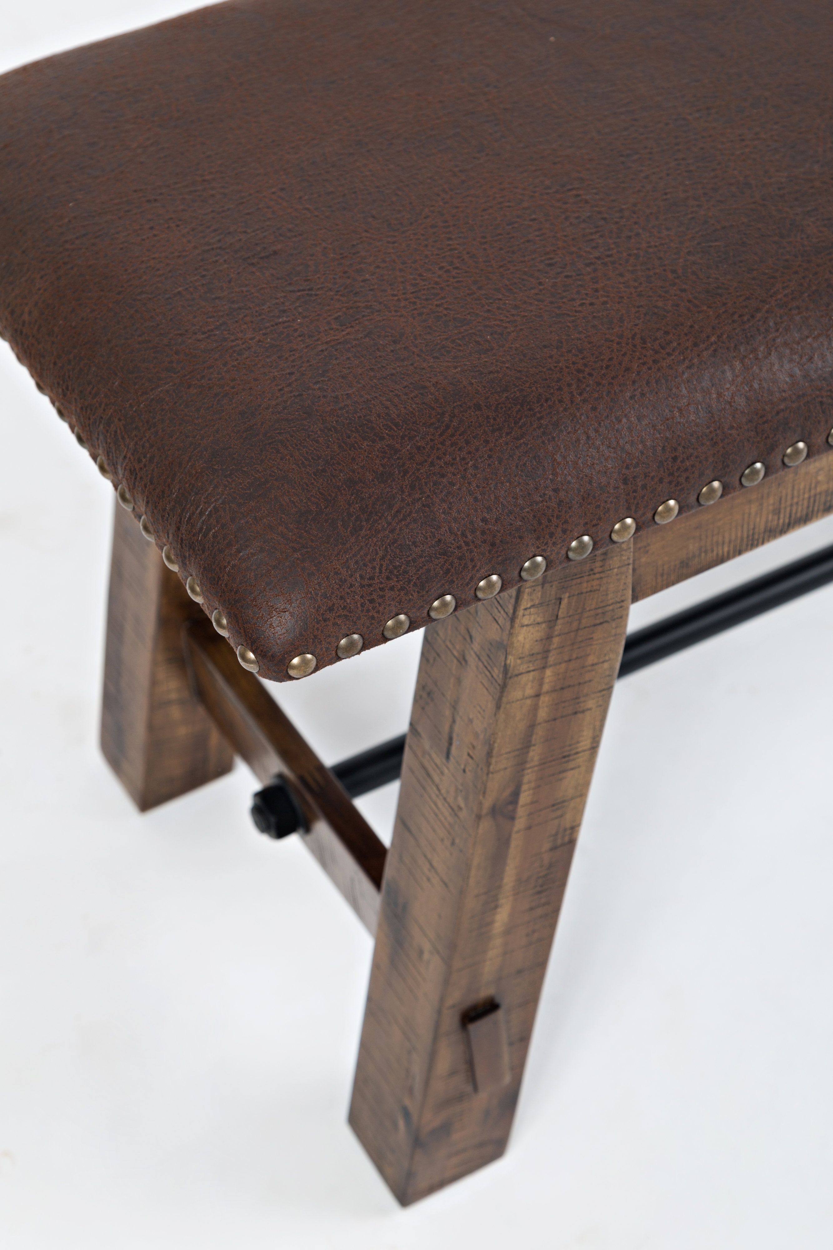 Jofran Cannon Valley Bench with Upholstered Seat