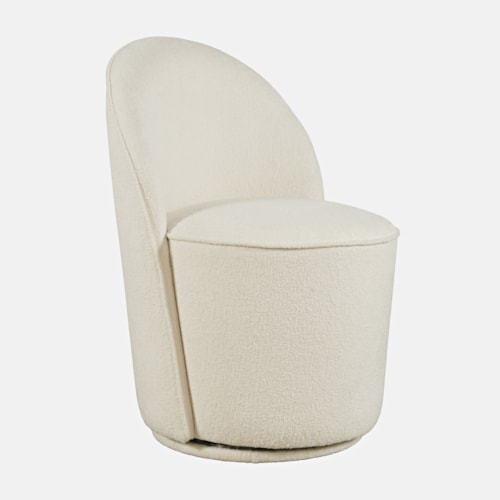 Contemporary Swivel Dining Chair with Upholstered Seat