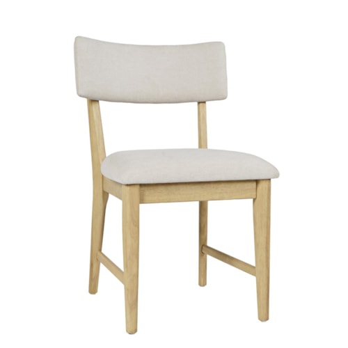 Contemporary Dining Chair with Upholstered Open Back