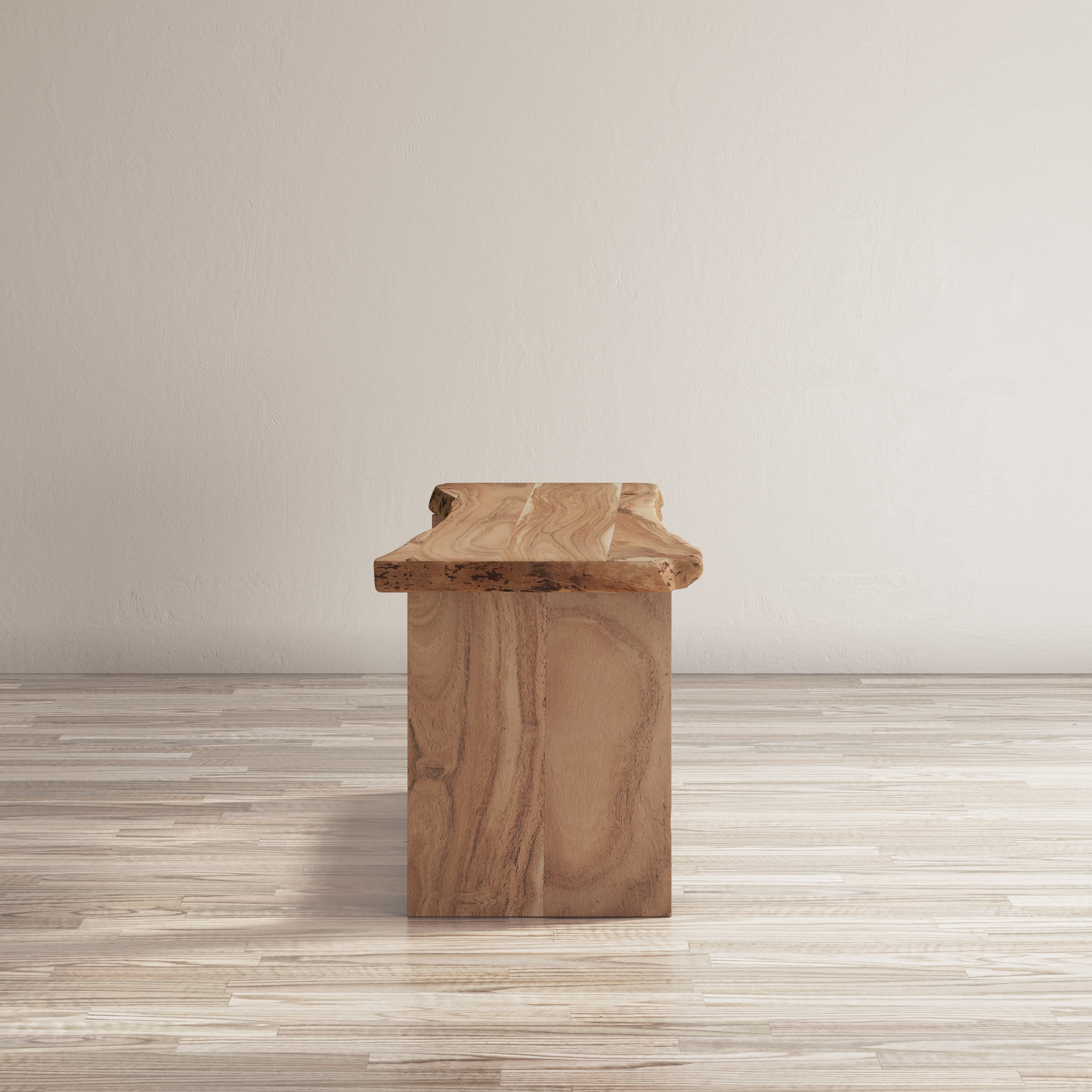 Jofran Global Archive Cooper Live Edge Storage Bench