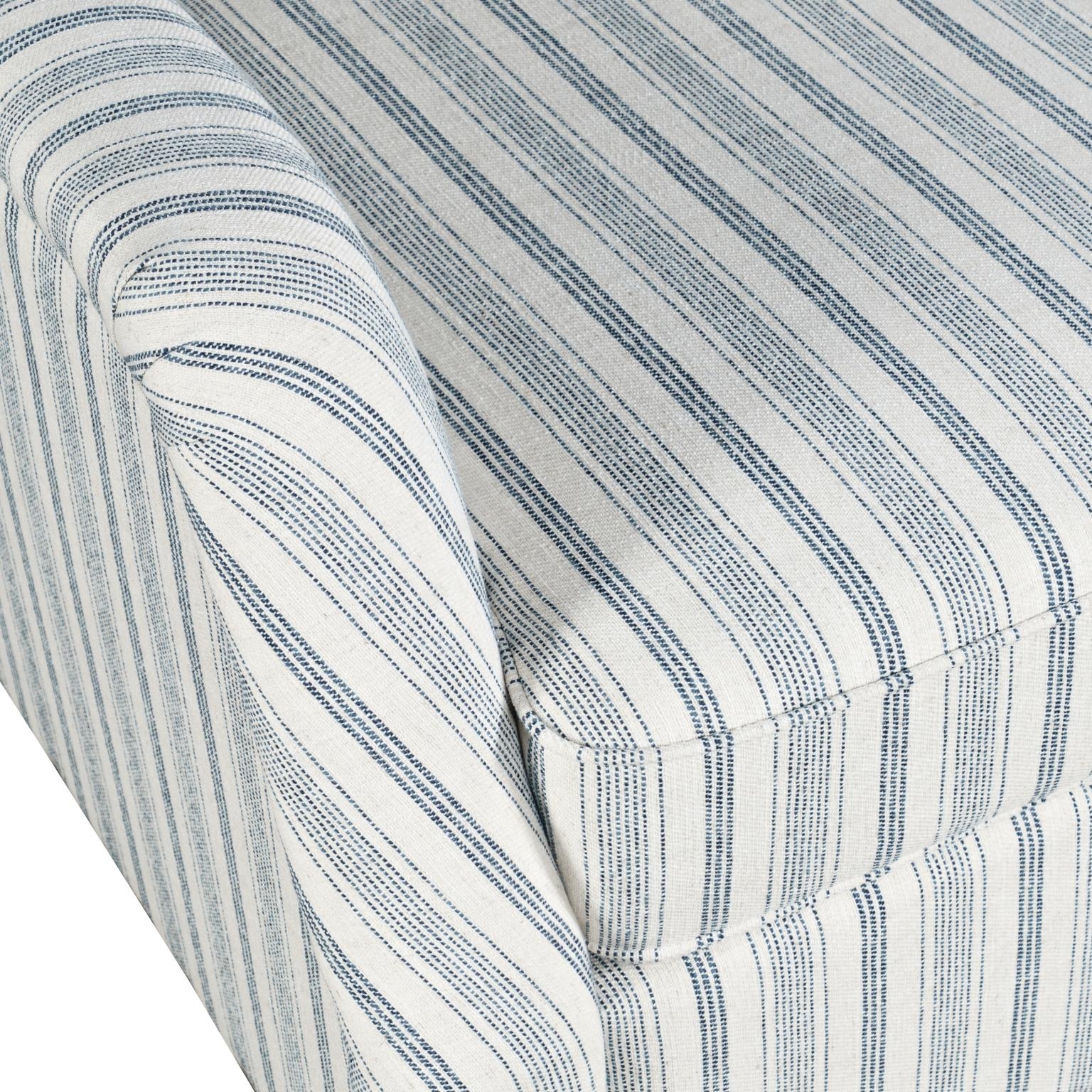 Carter Swivel Chair - Blue Stripe
