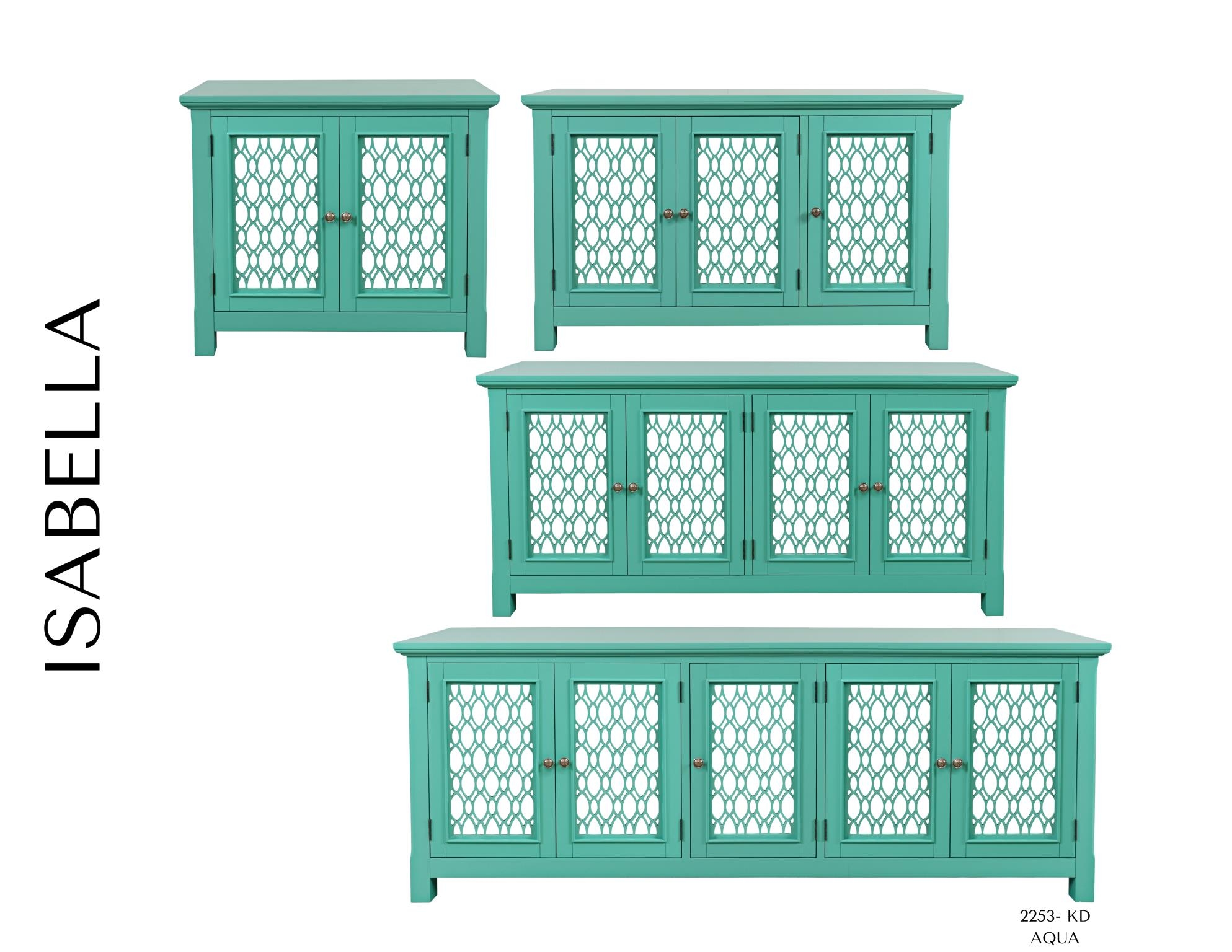 Jofran Isabella 54" Mirrored Accent Cabinet