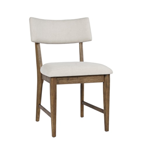 Contemporary Dining Chair with Upholstered Open Back
