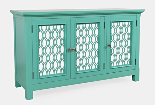 Glam Isabella 54" Mirrored Accent Cabinet