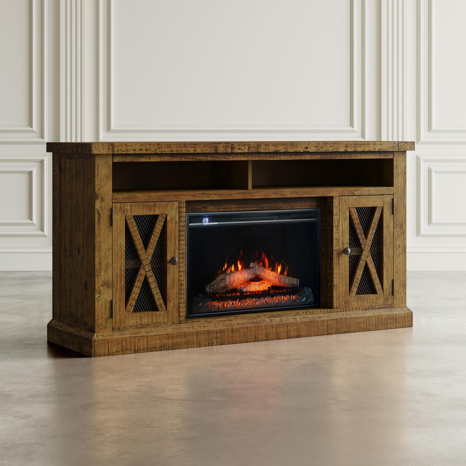 Jofran Telluride Fireplace with Logs