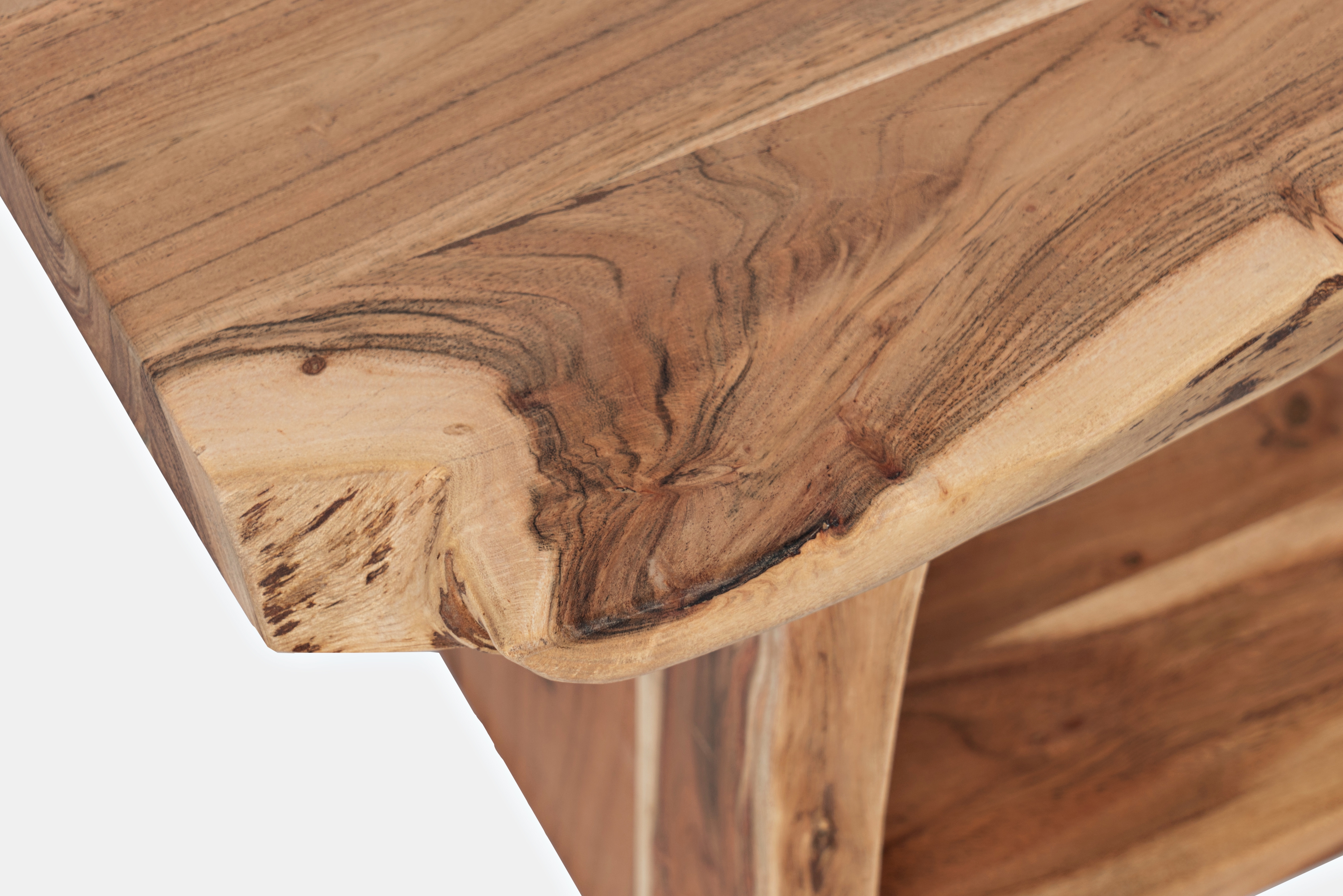 Jofran Global Archive Cooper Live Edge Storage Bench