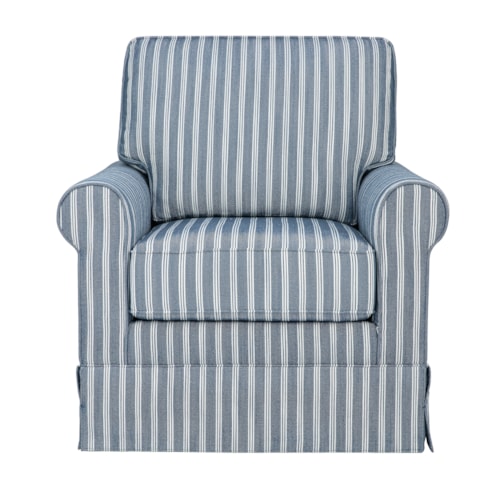 Riley Casual Upholstered Accent Swivel Chair