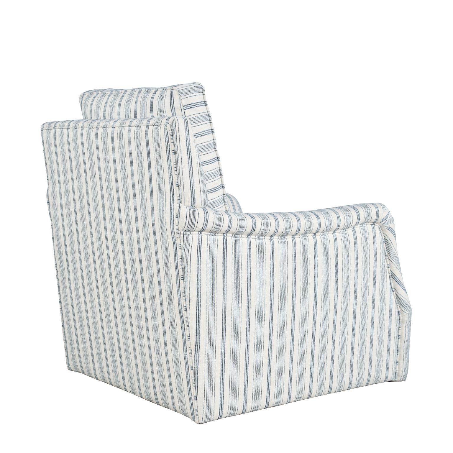Carter Swivel Chair - Blue Stripe