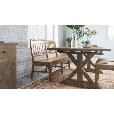 Slatback Dining Bench