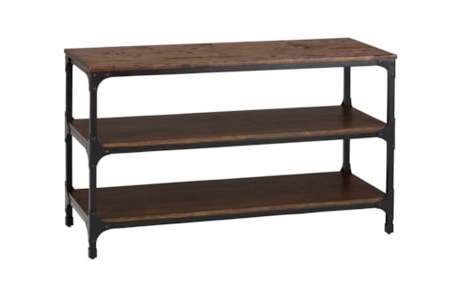 Sofa Table with Steel and Pine Construction