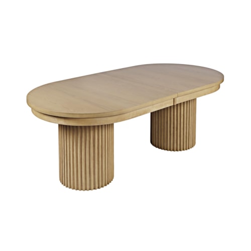 Contemporary Dining Table with Double Pedestal Base