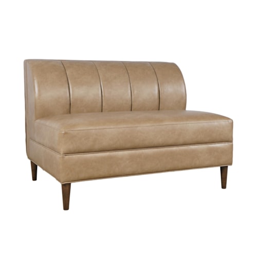 Transitional 2-Seat Banquette with Tapered Legs