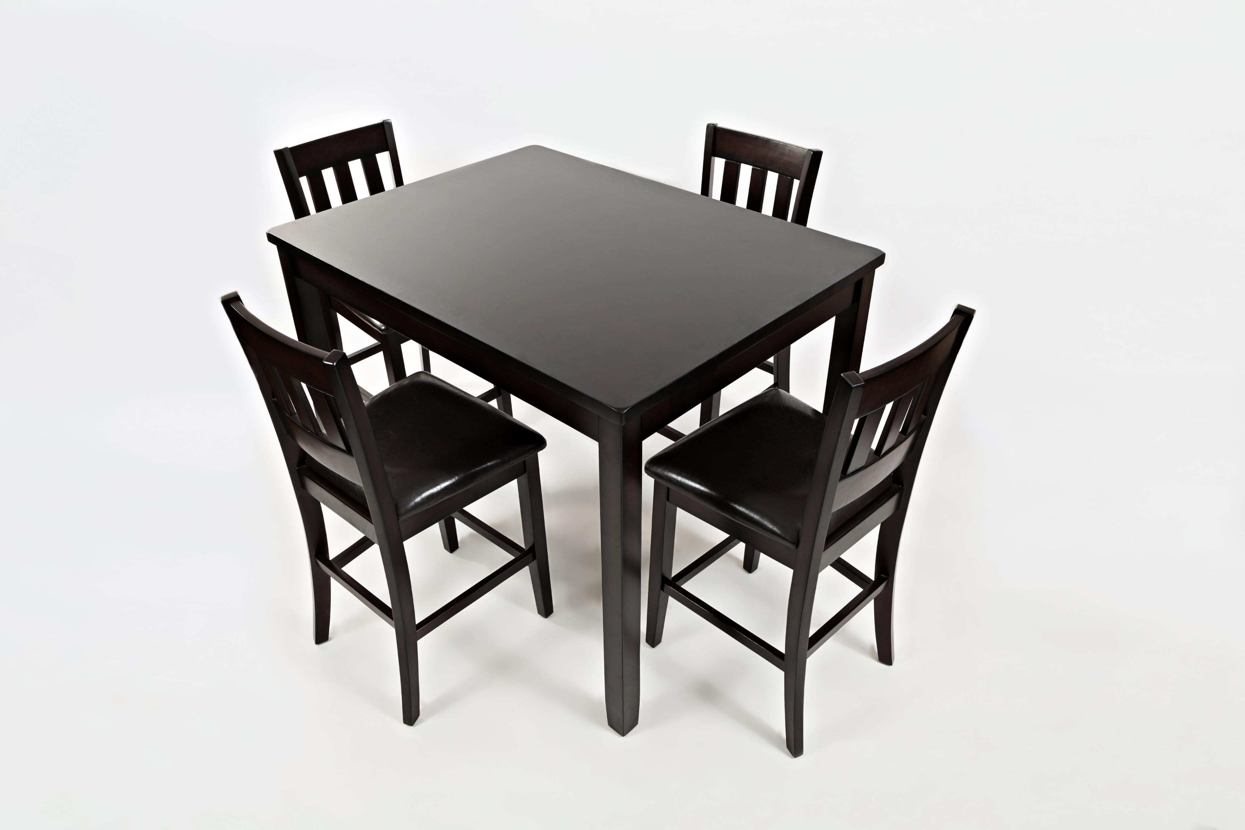 Dark Rustic Prairie Counter Height Table Set