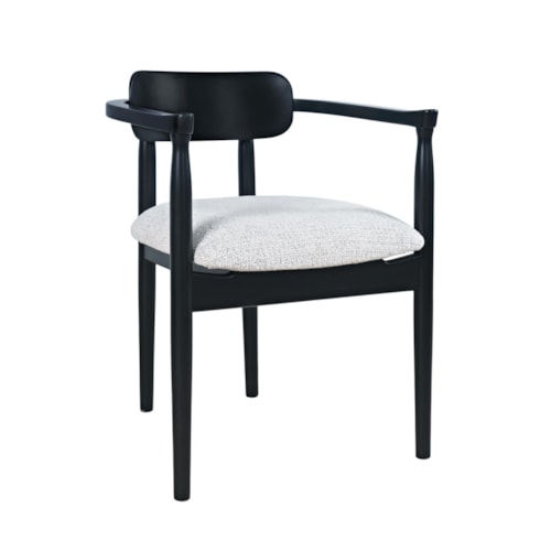 Contemporary Dining Chair with Upholstered Seat