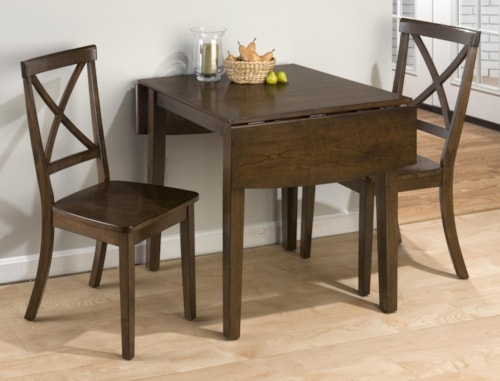 3-Piece Drop Leaf Kitchen Table & Side Chair Set