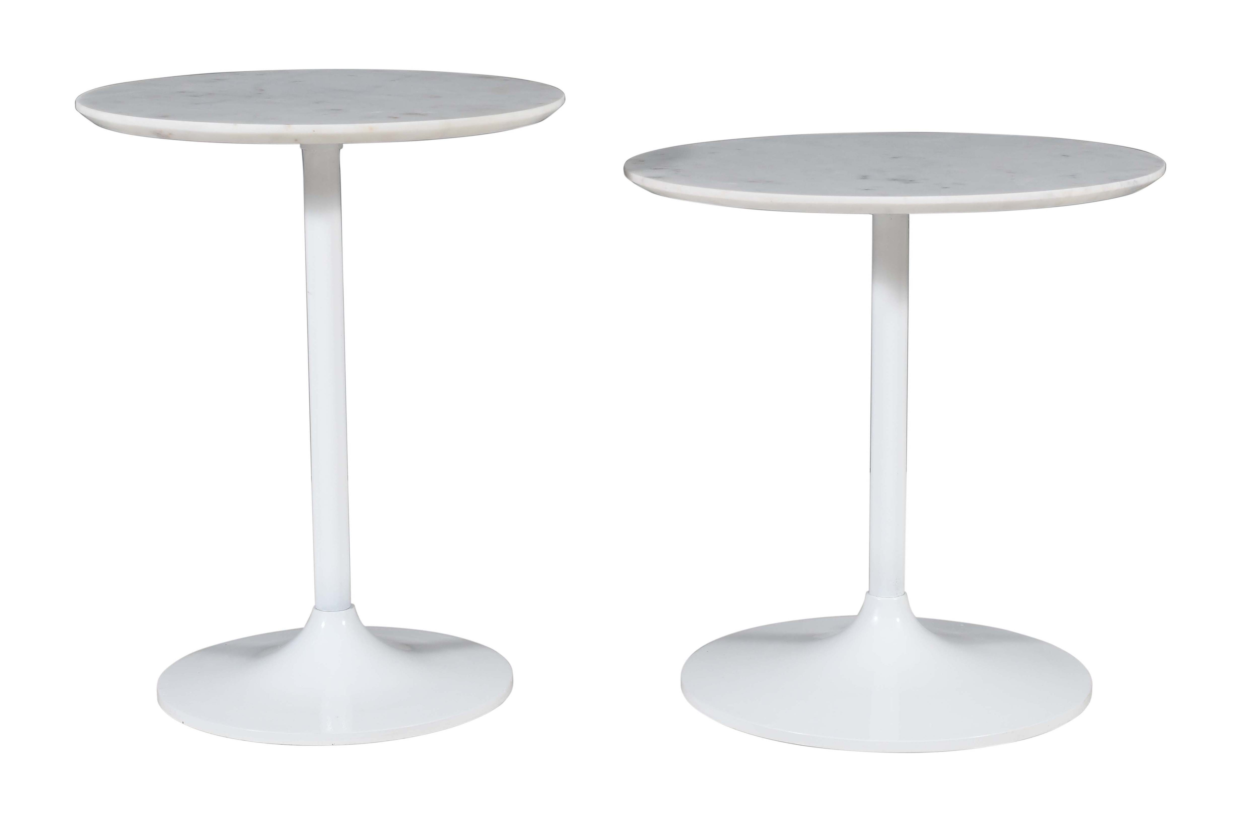 Jofran Camille Nesting Table - Set of 2 - White on White
