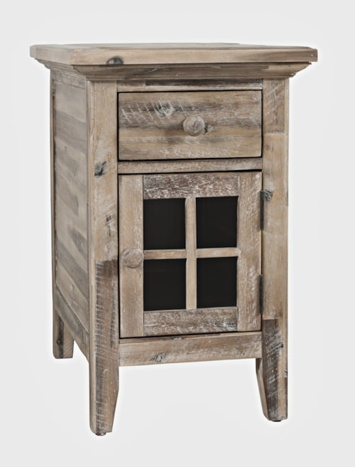 Rustic Power Chairside Table