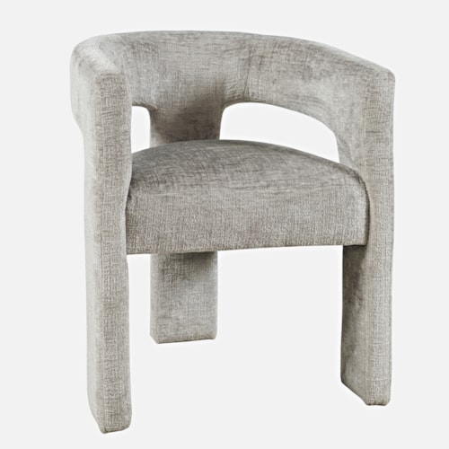 Contemporary Upholstered Dining Chair with Open Back