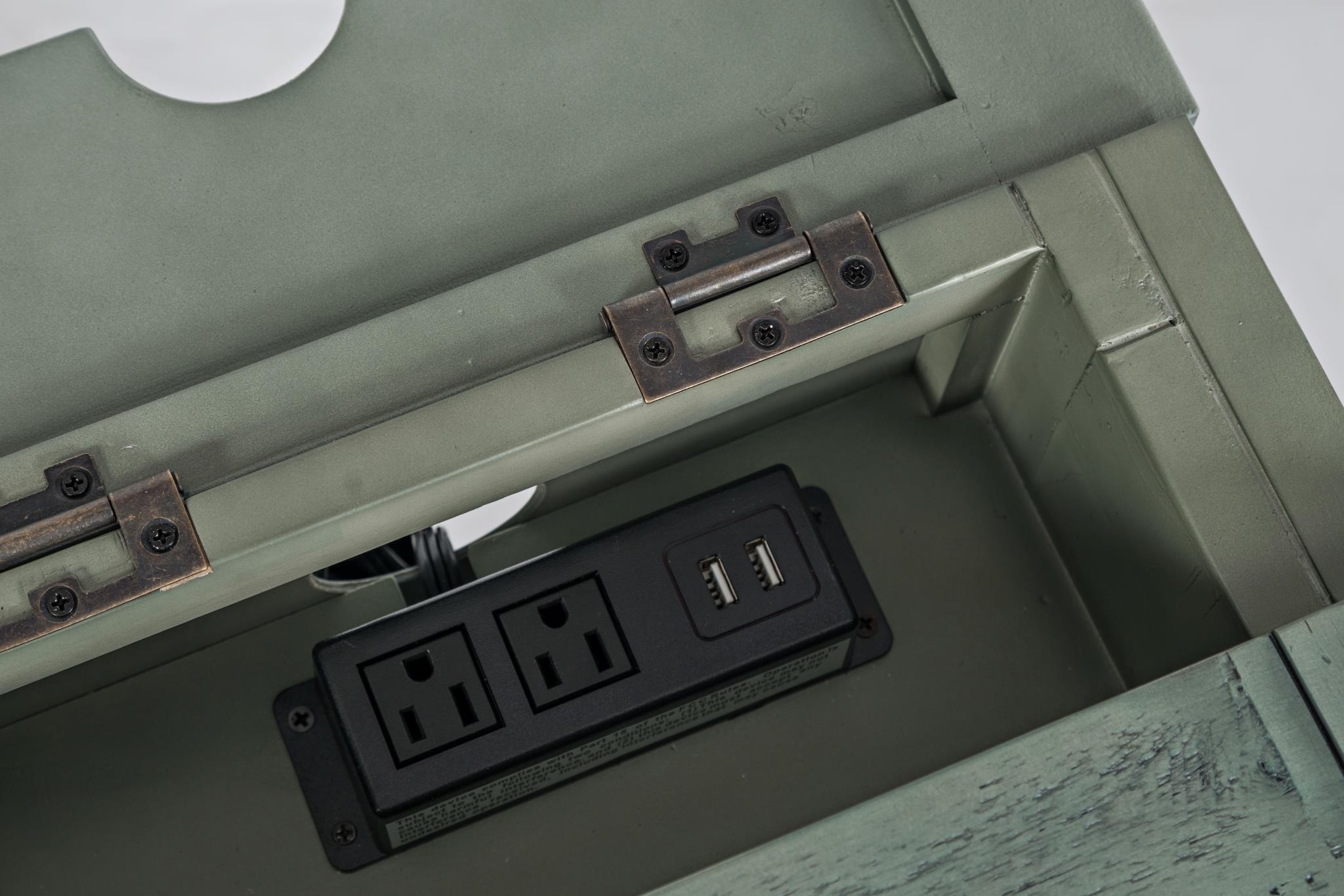 Jofran Rustic Shores Power Chairside Table