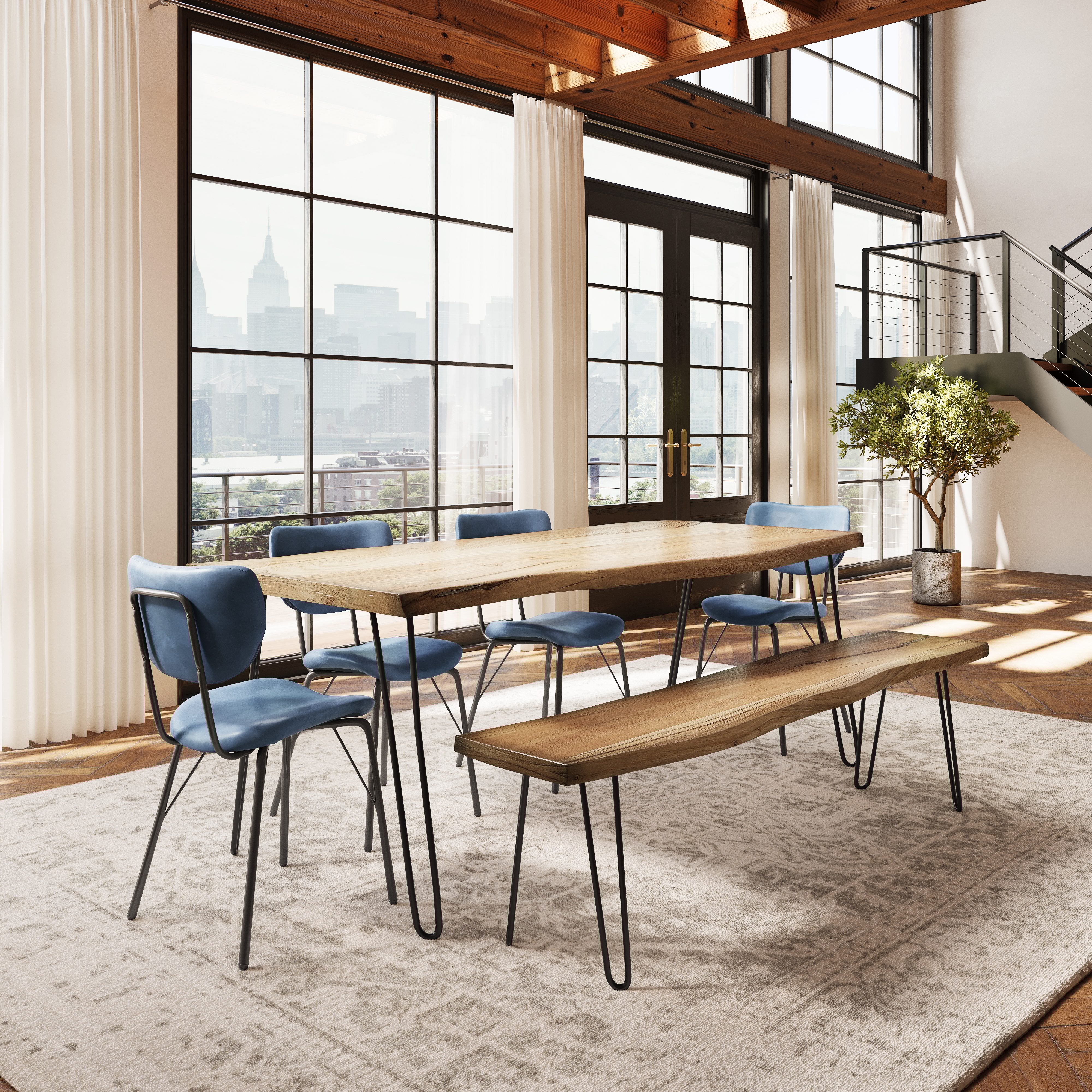 Jofran Nature's Edge 70" Dining Bench