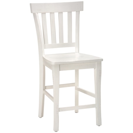 Reclaimed Pine Slat Back Bar Stool