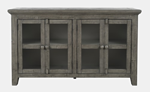 Rustic 4 Door Low Cabinet