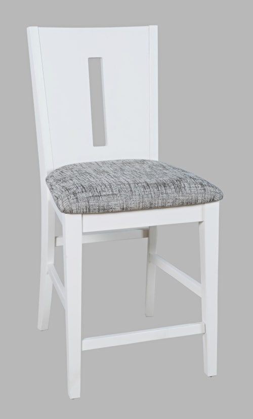 Contemporary Slotback Counter Height Stool